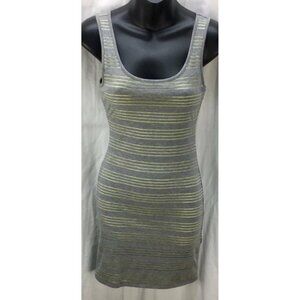 GUESS Dress Extra Small XS Gray Stripe Bodycon